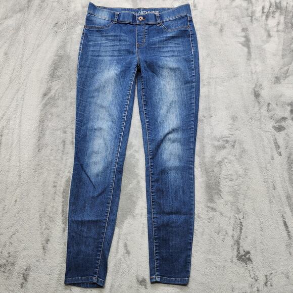 Vanilla Star Jeans Womens 9 Juniors Blue Mid-Rise Skinny Stretch Pull On Jegging - Picture 1 of 12